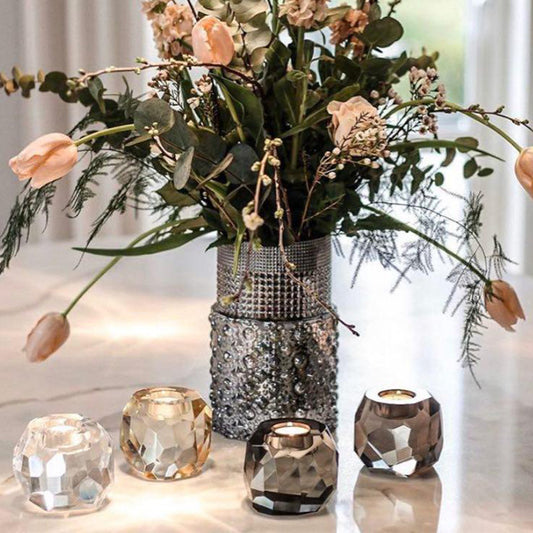 Storm t-light candle holder grey