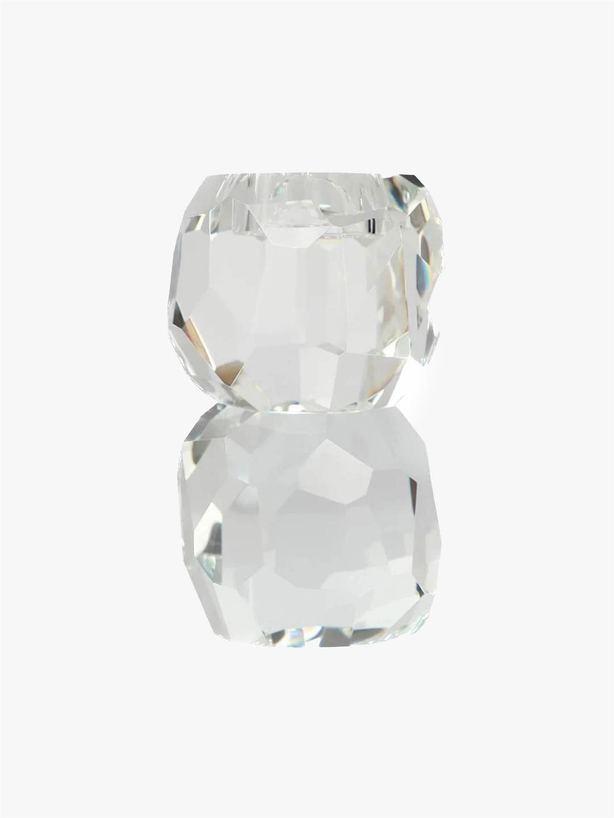 Storm t-light candle holder stacked clear