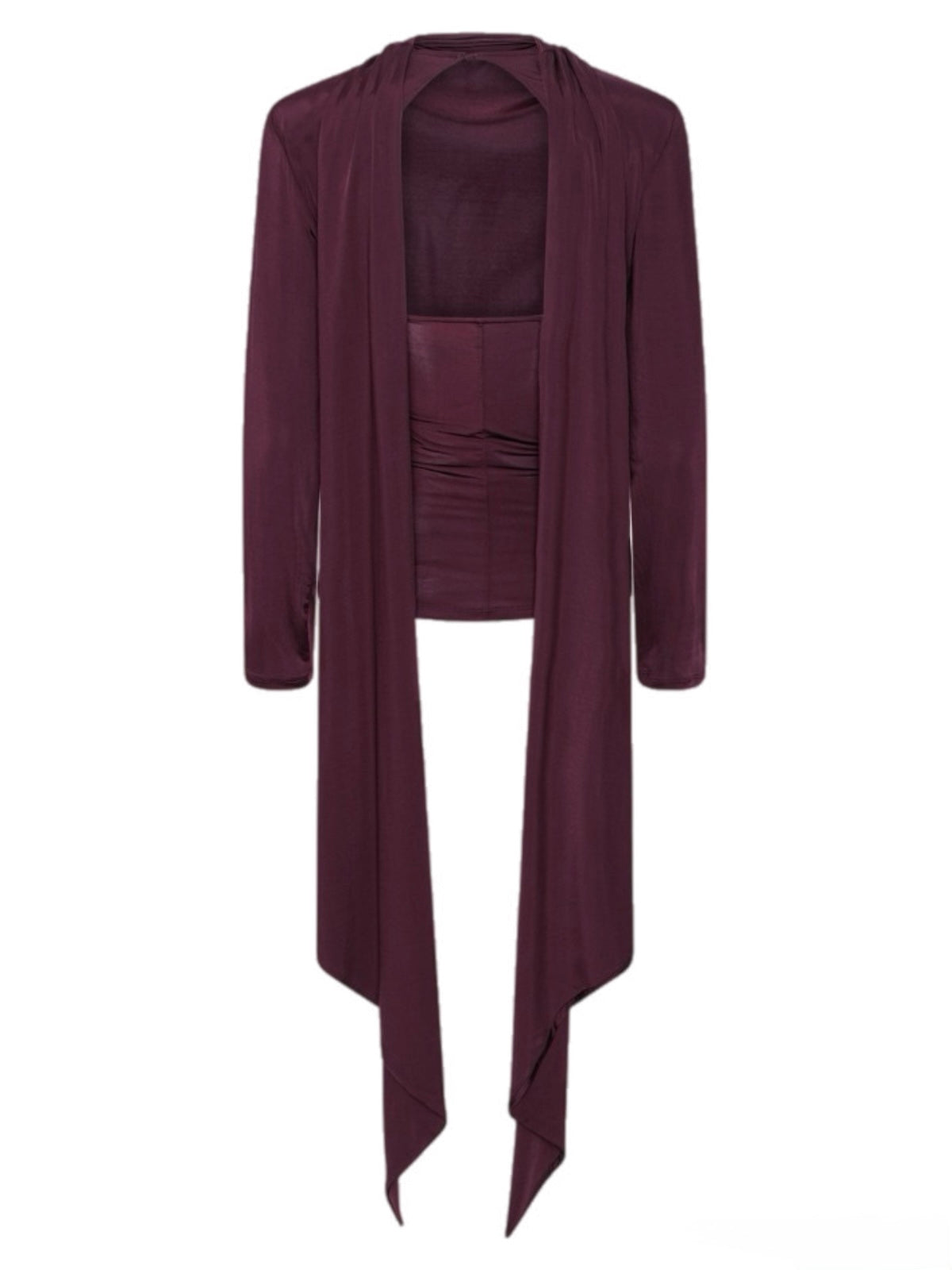Long-sleeved scarf top