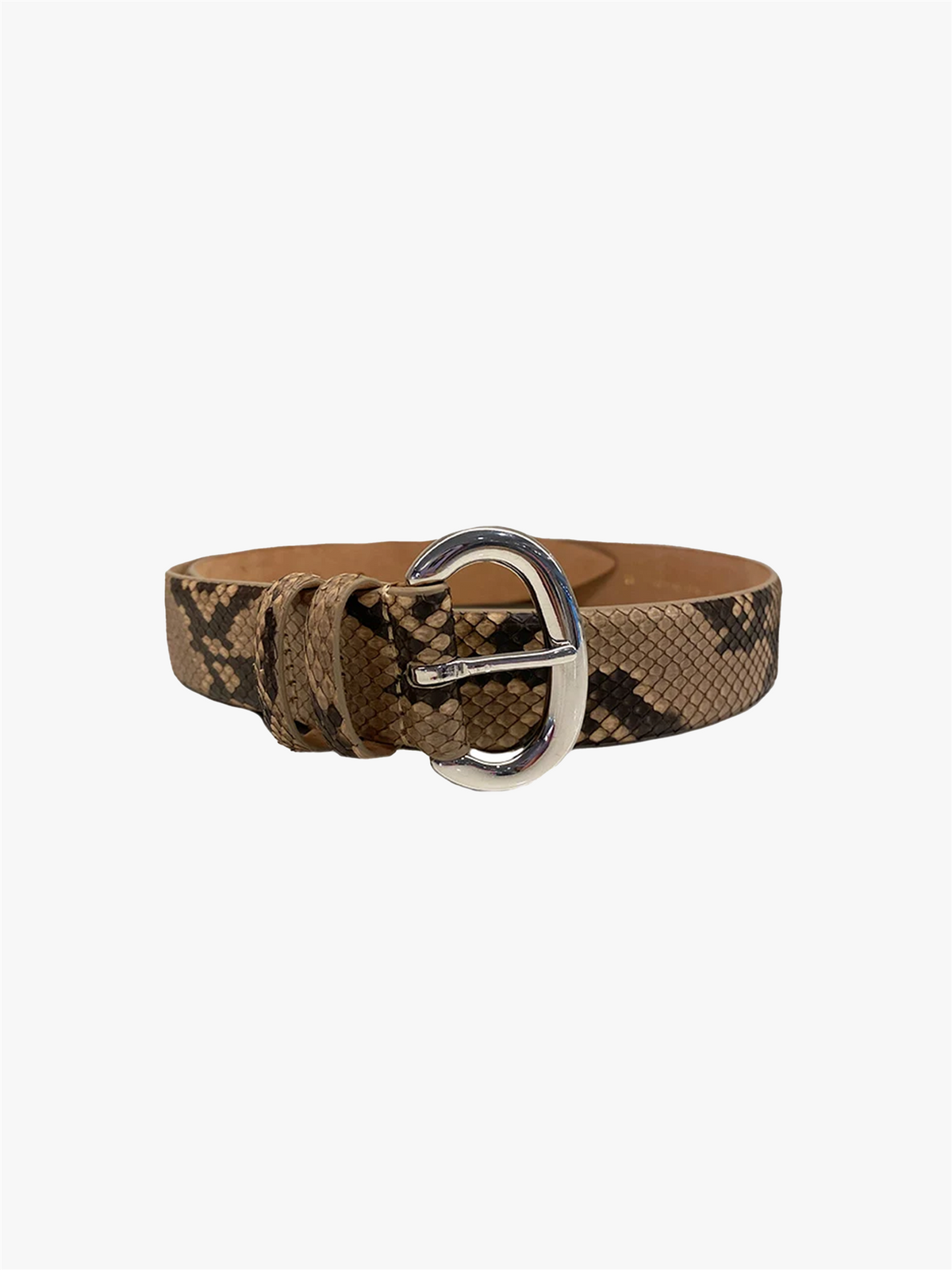 Genuine python leather belt roccia