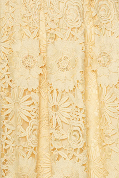 3D lace midi skirt