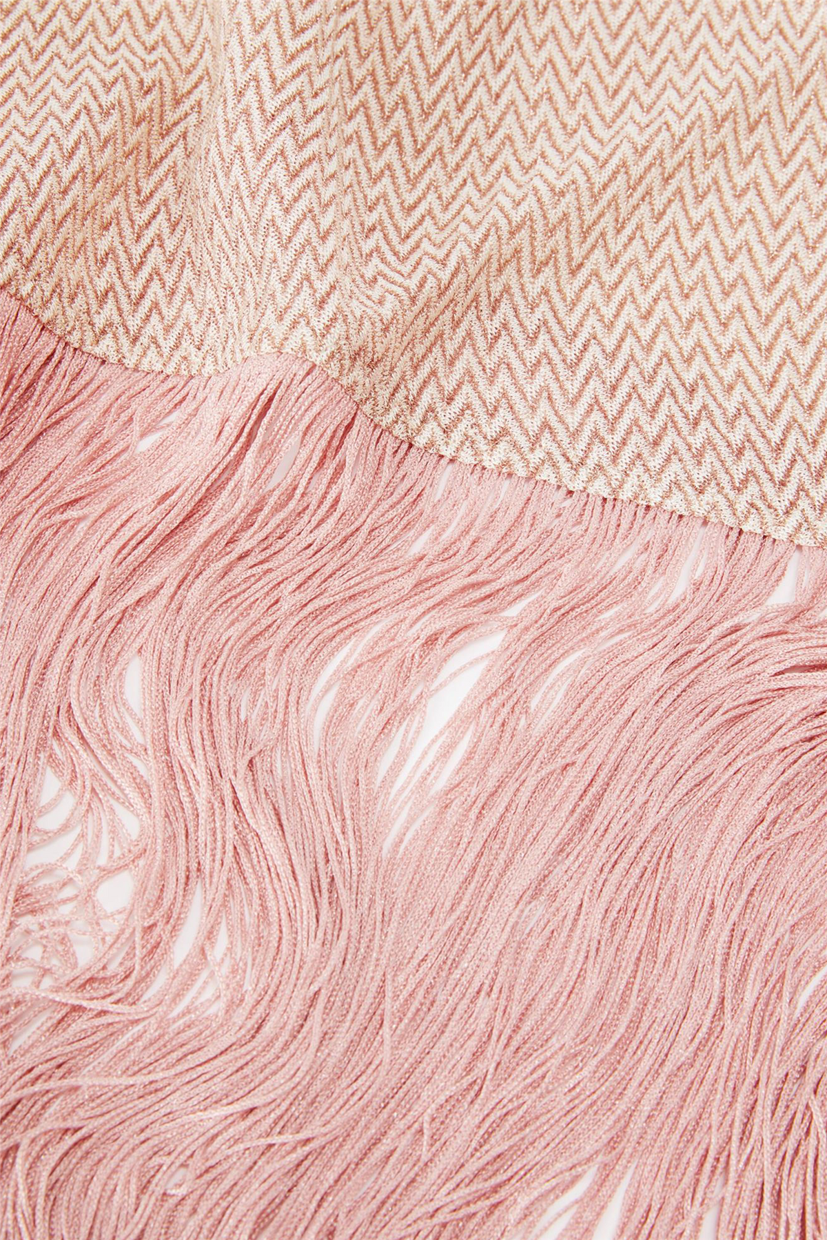 Viskose chevron sjal med frynser