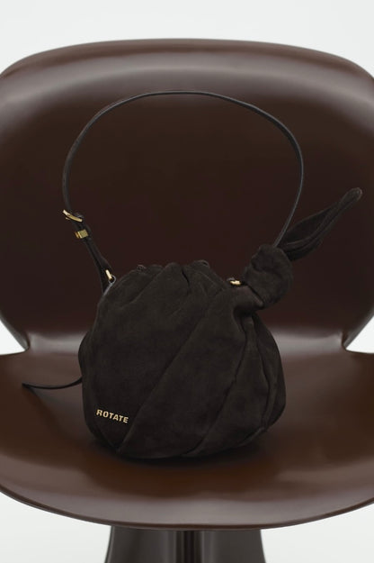 Suede bon bon bag