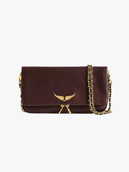 Rock Grained Leather clutch