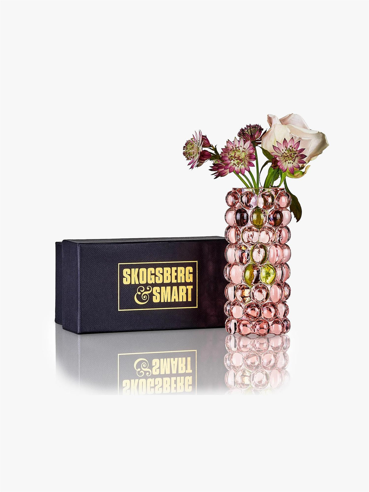 Hurricane  boule mini vase rose