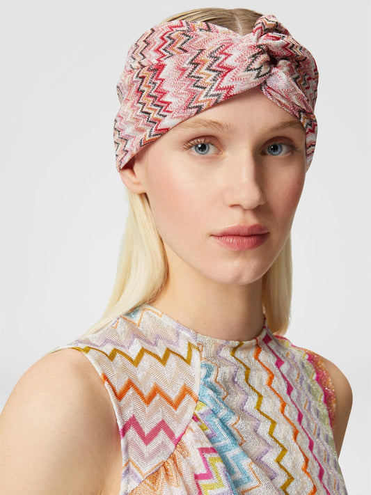 Viskose chevronbånd med lurex