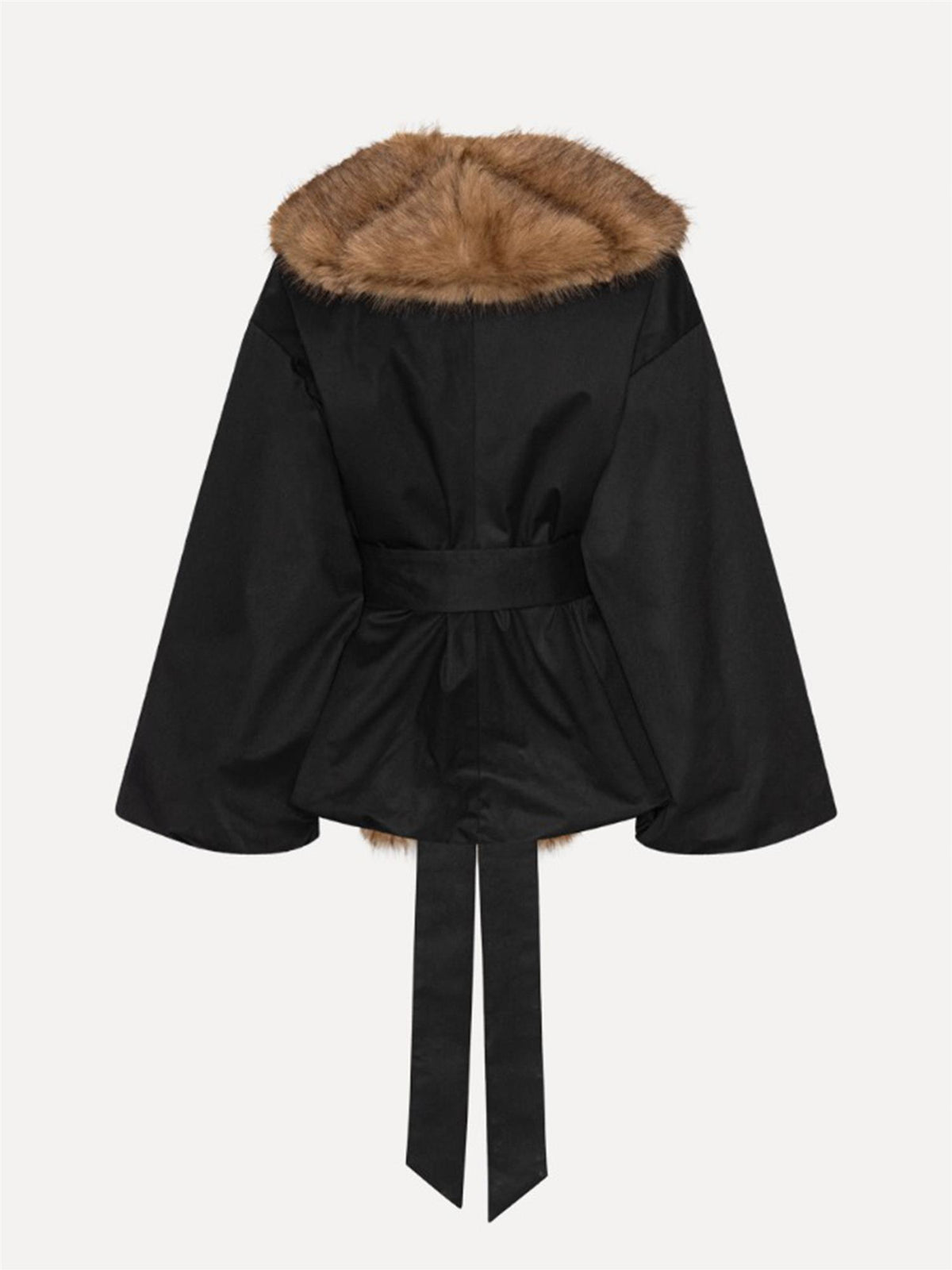 Faux Fur Collar Jacket