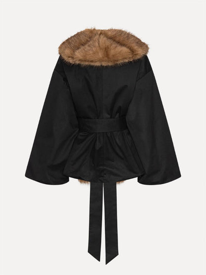 Faux Fur Collar Jacket