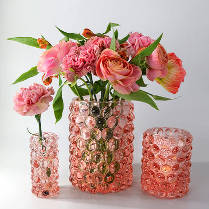 Hurricane lamp boule large rose