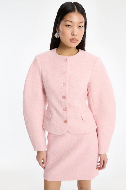Cocoon sleeved jacket
