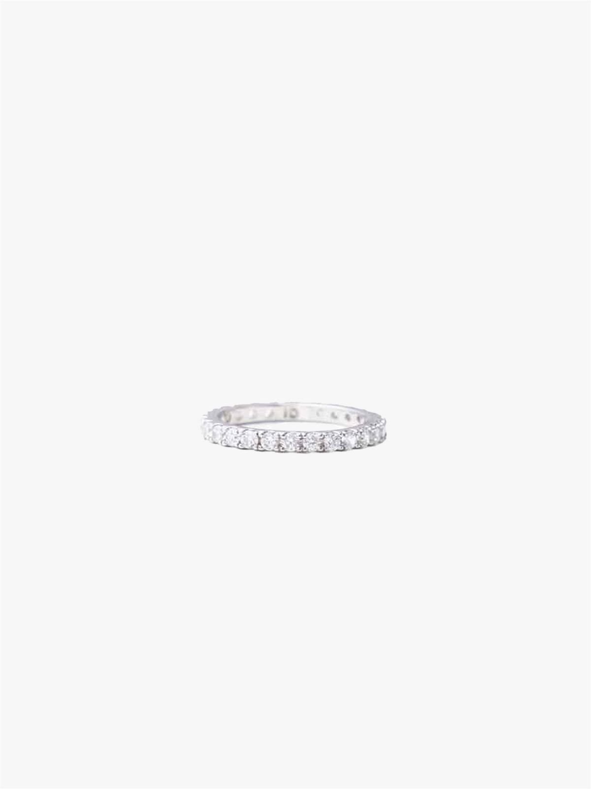 Colorful ring slim white silver