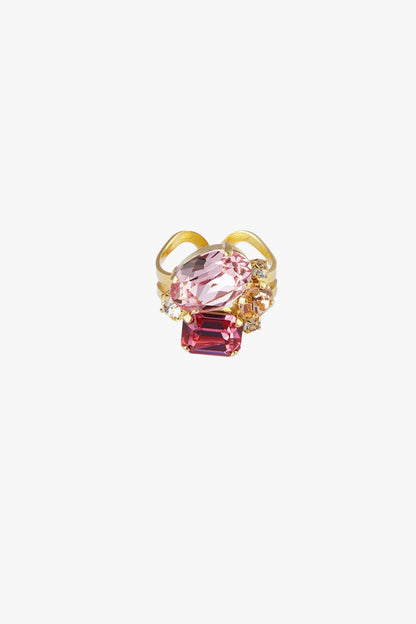 Mini Carolina Ring Gold Pink Combo