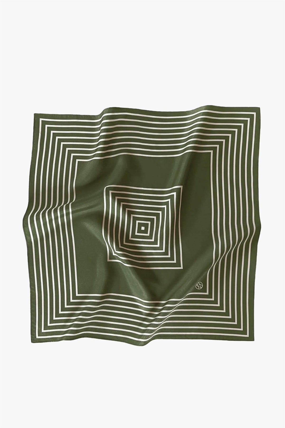Striped scarf green