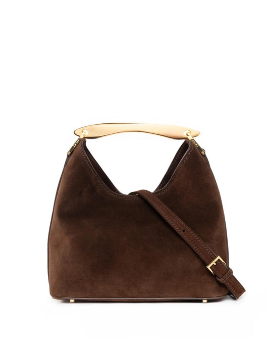 Small Boomerang suede brownie