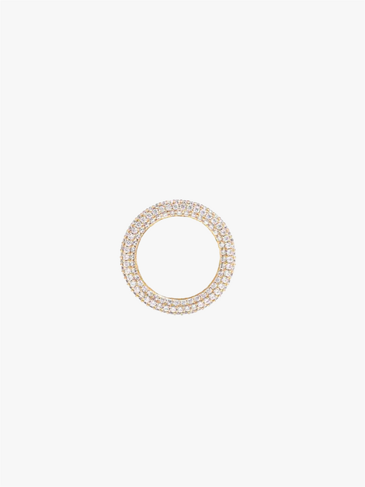 Colorful ring white gold