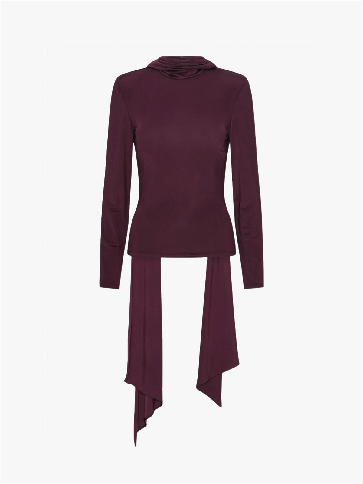Long-sleeved scarf top