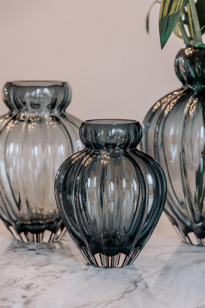 Audrey Vase Small Petrol Blue