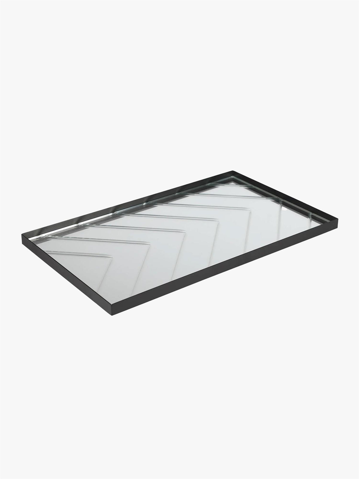 Herringbone tray clear