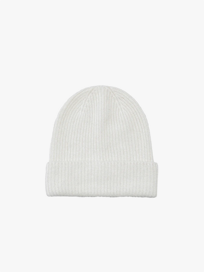 Holly cashmere ribbestrikket lue