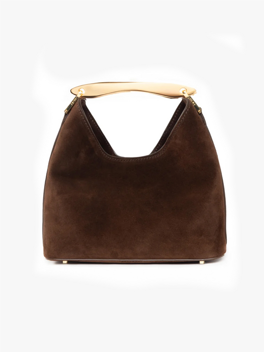 Small Boomerang suede brownie