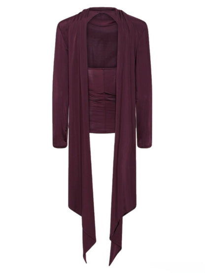 Long-sleeved scarf top