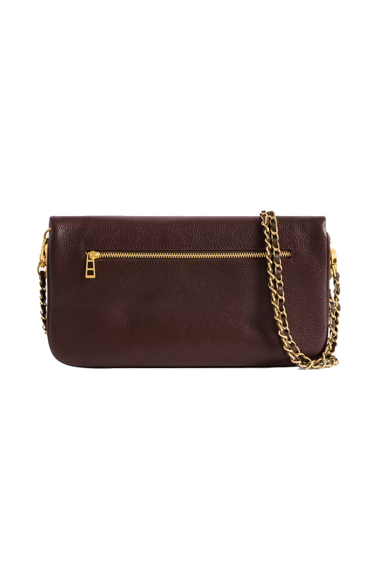 Rock Grained Leather clutch