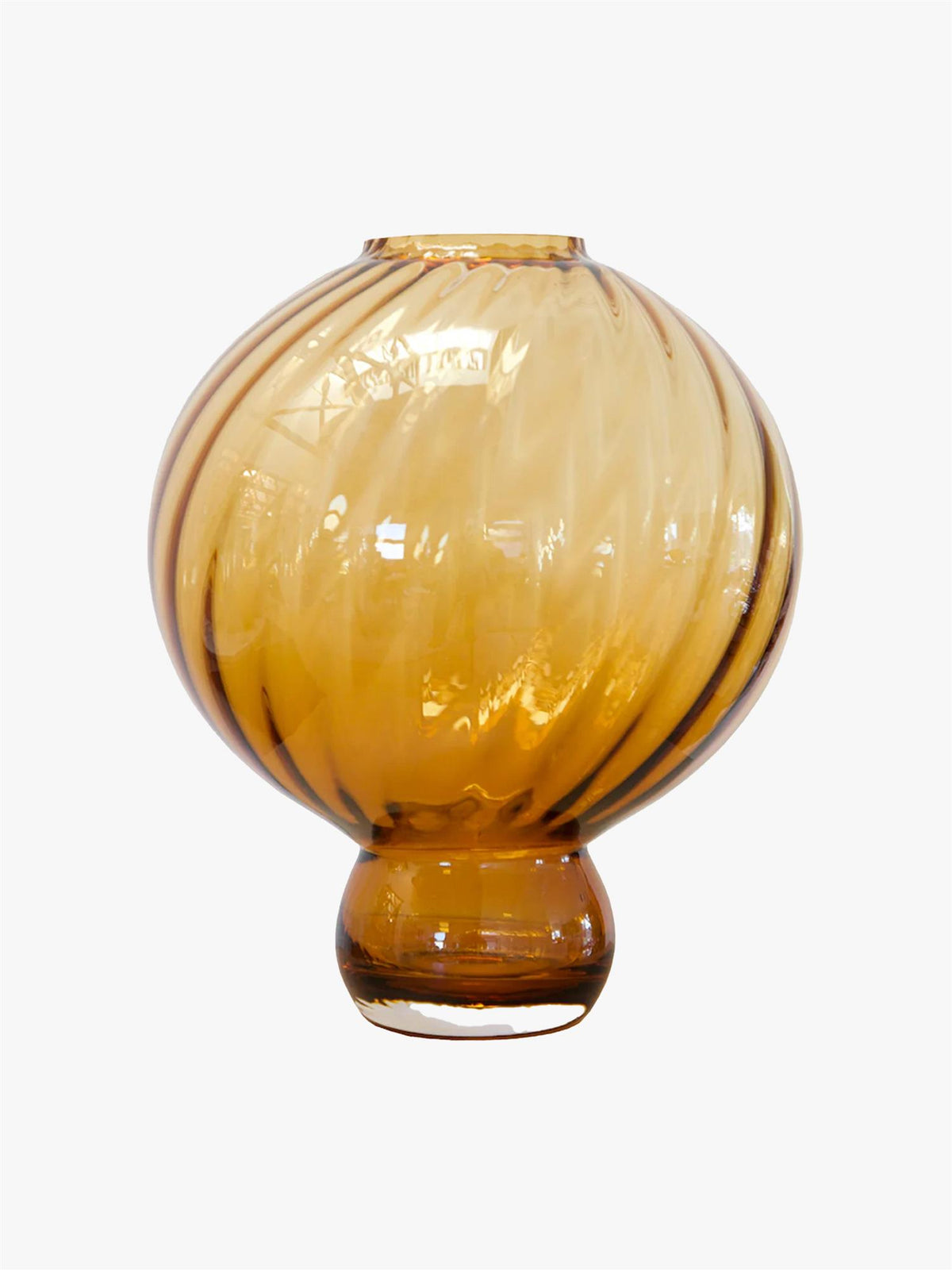 Meadow swirl vase large amber
