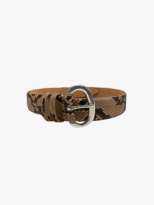 Genuine python leather belt roccia