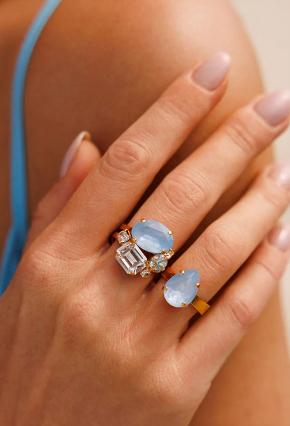 Mini Carolina Ring Gold Sky Combo