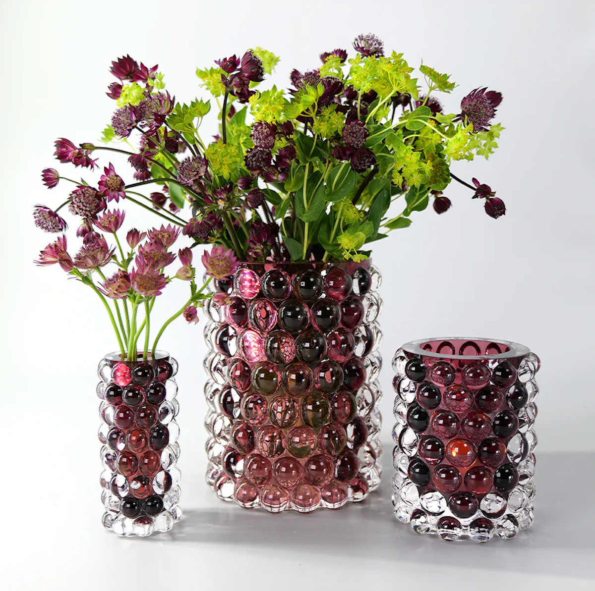 Hurricane  boule mini vase heather