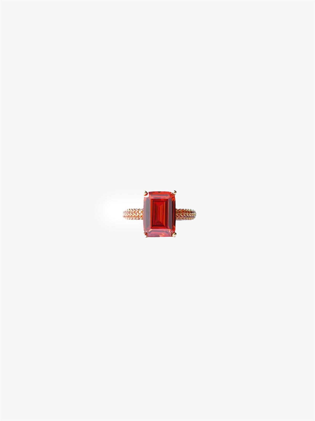 Mega rectangle ring orange gold