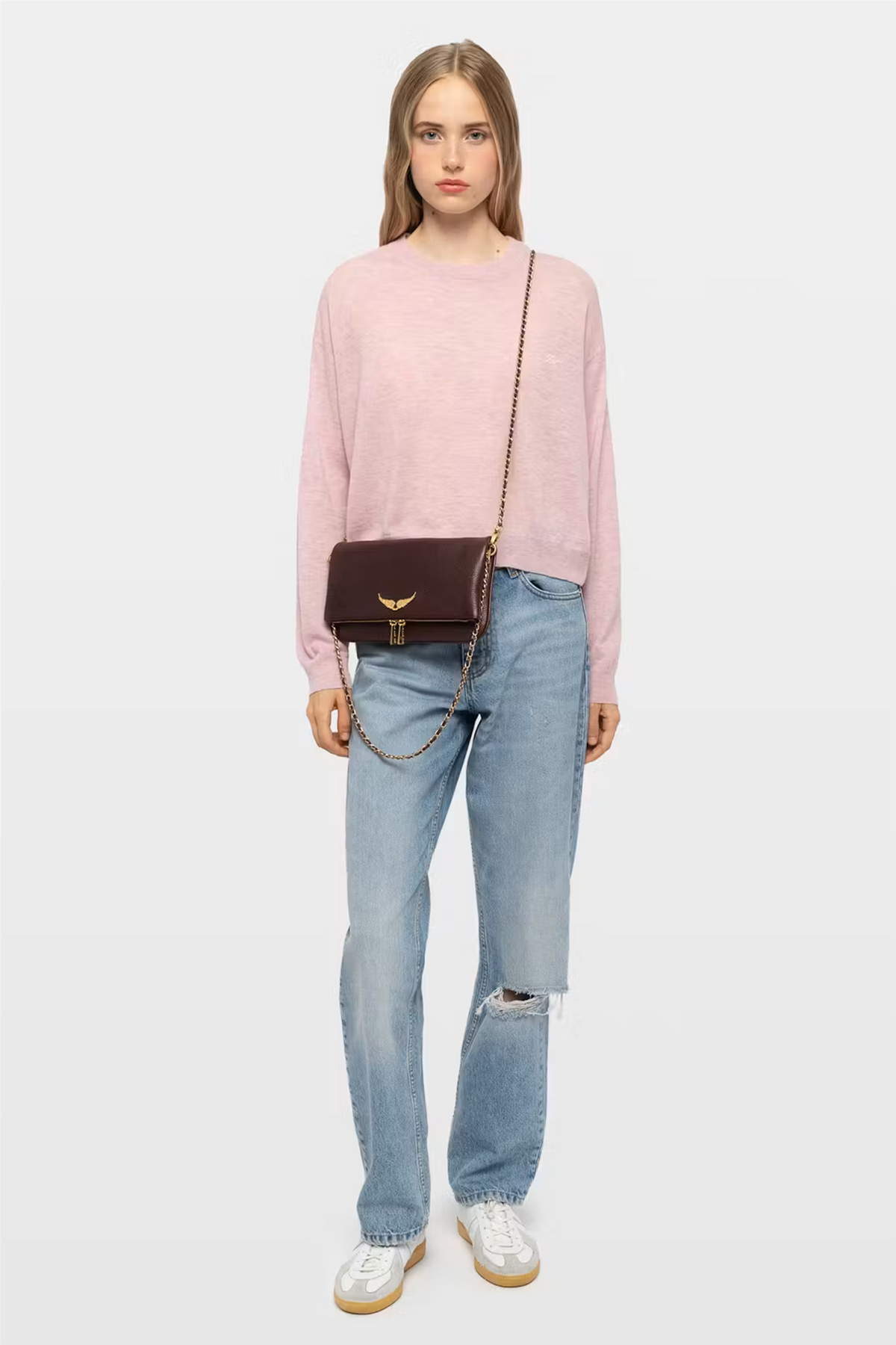 Rock Grained Leather clutch