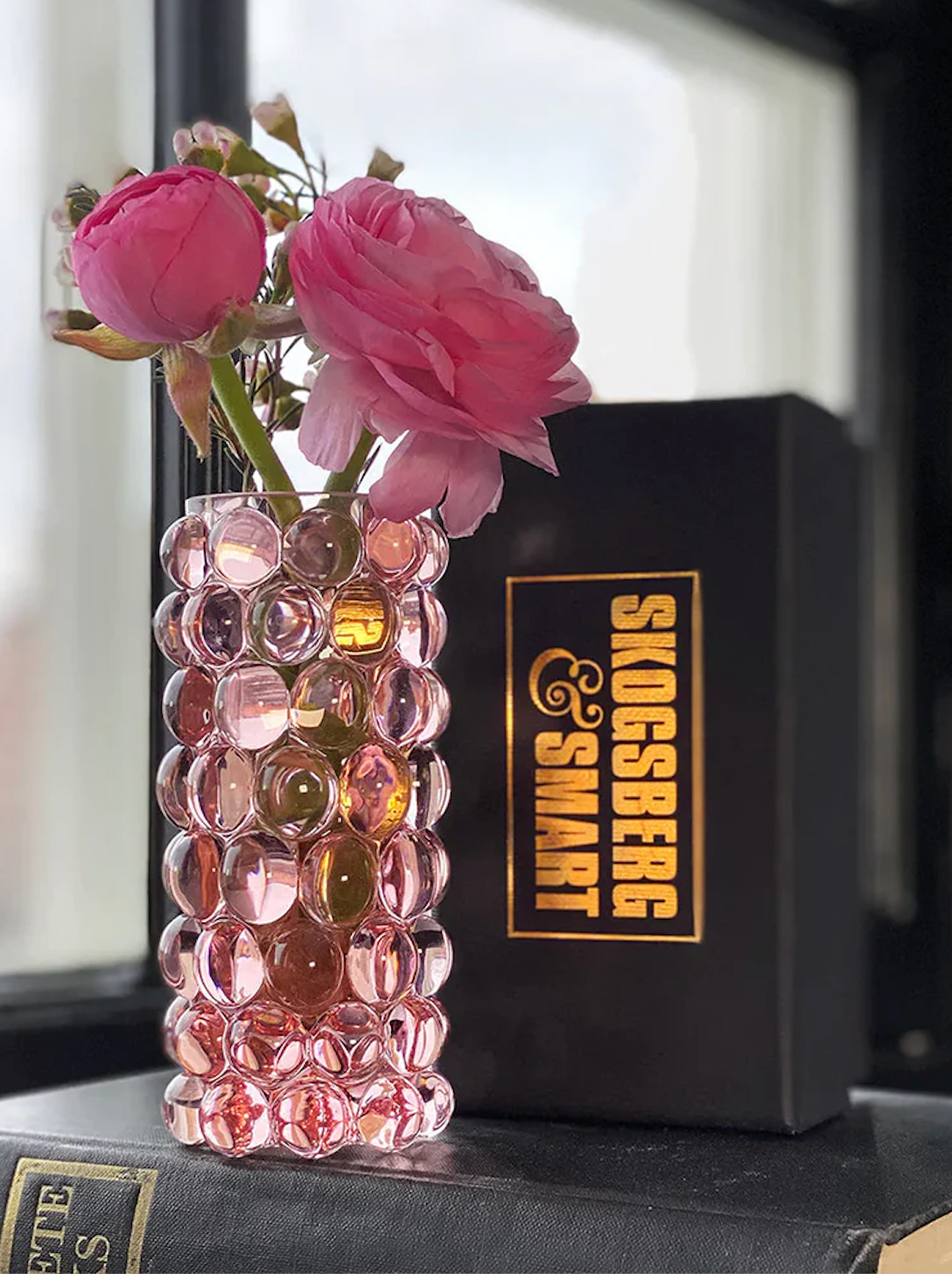 Hurricane  boule mini vase rose