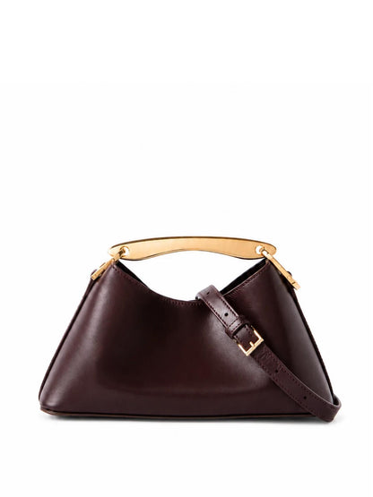 Mini Boomerang leather wine