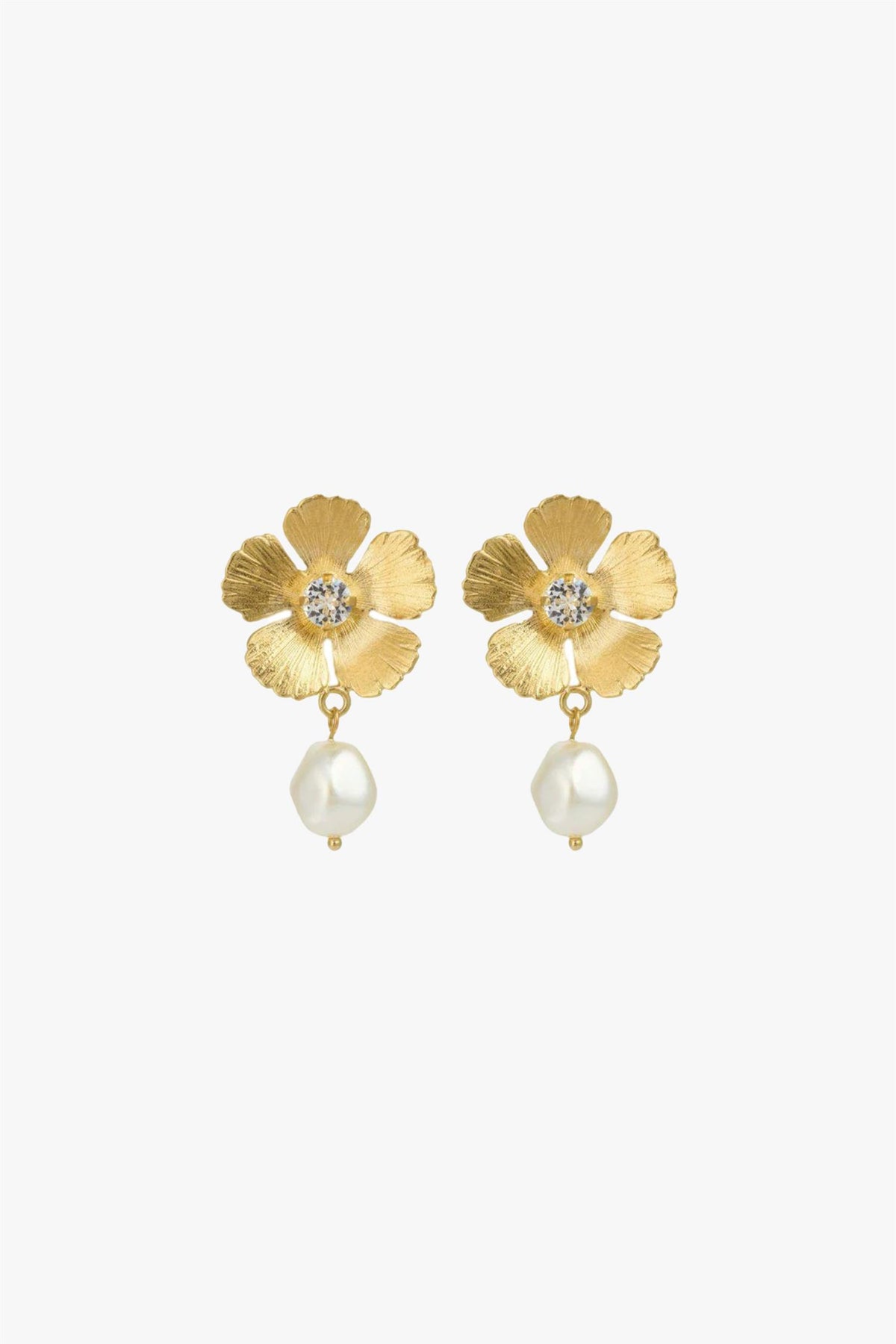 Mini Anemone Pearl Earrings