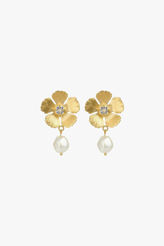 Mini Anemone Pearl Earrings