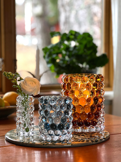 Hurricane  boule mini vase clear