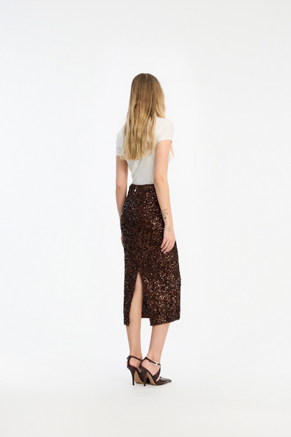 Sequin pencil skirt