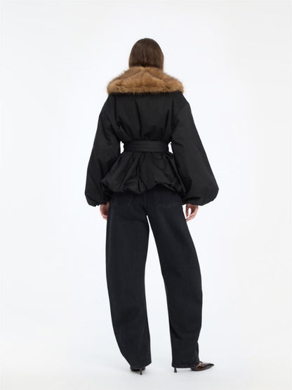 Faux Fur Collar Jacket