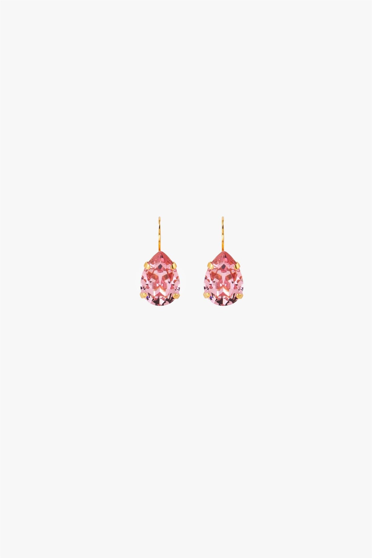 Mini Drop Clasp Earring Gold Light Rose