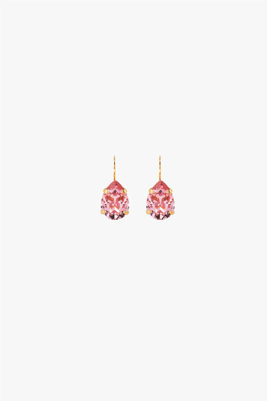 Mini Drop Clasp Earring Gold Light Rose