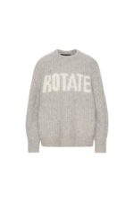 knitted logo sweater
