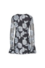 flower mesh mini dress - Bilde 4