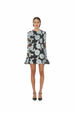 flower mesh mini dress - Bilde 5