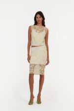 Flower beads pencil skirt - Bilde 3