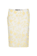 Flower beads pencil skirt