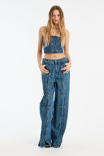 Button detail wide jeans - Bilde 4