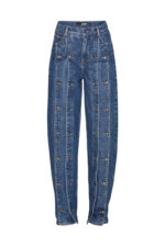 Button detail wide jeans