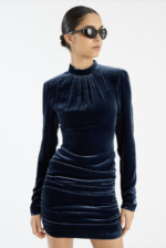 Silk velvet ls mini dress - Bilde 4