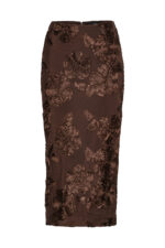 Flower mesh pencil skirt